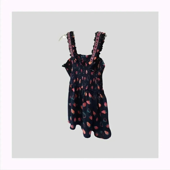 Wonder Nation girl straberry top L (10-12)navy - Picture 4 of 8